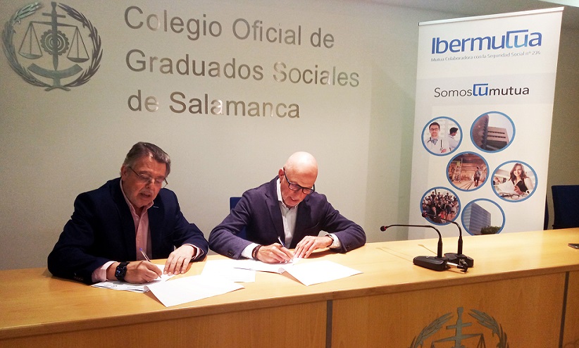 Firma convenio colaboración entre Ibermutua y el Colegio de Graduados Sociales de Salamanca